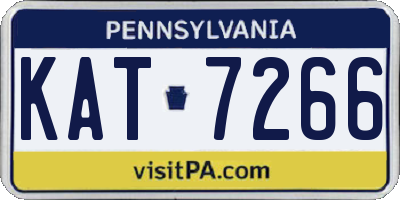 PA license plate KAT7266