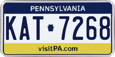 PA license plate KAT7268