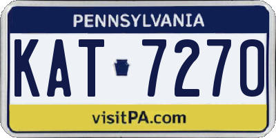 PA license plate KAT7270