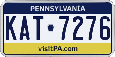 PA license plate KAT7276