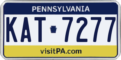 PA license plate KAT7277