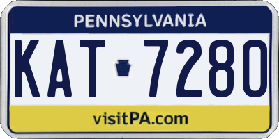PA license plate KAT7280