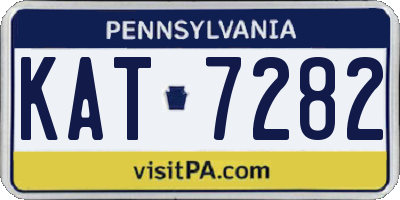PA license plate KAT7282
