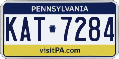 PA license plate KAT7284