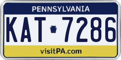 PA license plate KAT7286