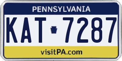 PA license plate KAT7287