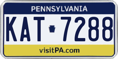 PA license plate KAT7288