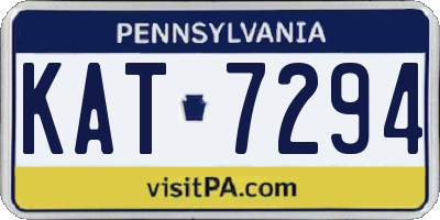 PA license plate KAT7294