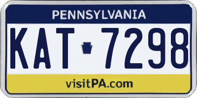 PA license plate KAT7298