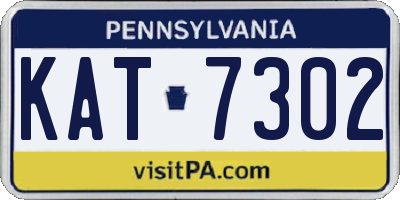 PA license plate KAT7302
