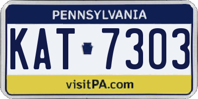 PA license plate KAT7303