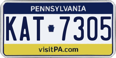 PA license plate KAT7305