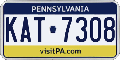 PA license plate KAT7308