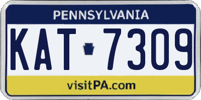 PA license plate KAT7309