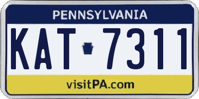 PA license plate KAT7311