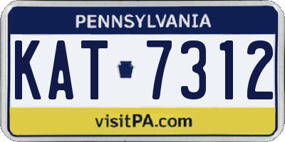 PA license plate KAT7312