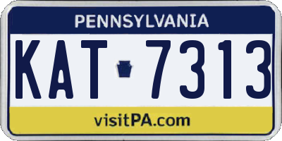 PA license plate KAT7313