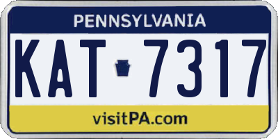 PA license plate KAT7317