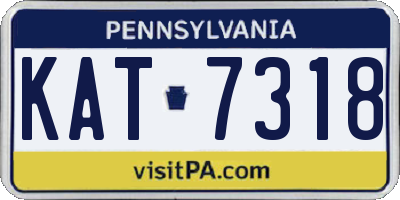 PA license plate KAT7318