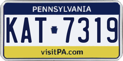 PA license plate KAT7319