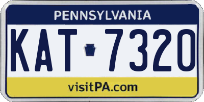 PA license plate KAT7320