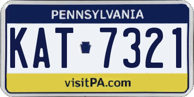 PA license plate KAT7321