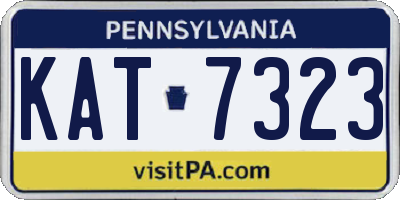 PA license plate KAT7323