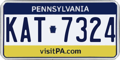PA license plate KAT7324