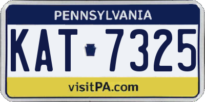 PA license plate KAT7325
