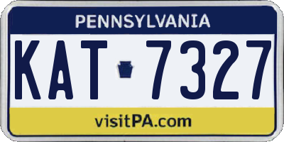 PA license plate KAT7327