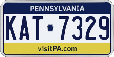 PA license plate KAT7329