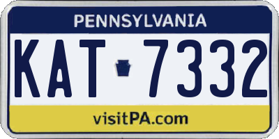 PA license plate KAT7332