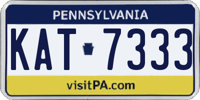 PA license plate KAT7333