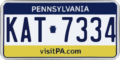 PA license plate KAT7334