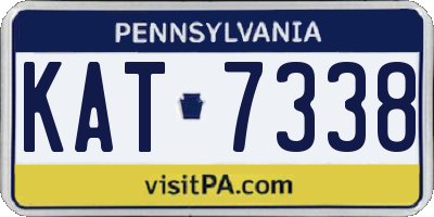 PA license plate KAT7338