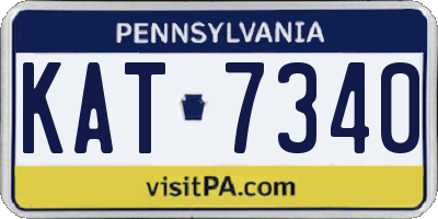 PA license plate KAT7340