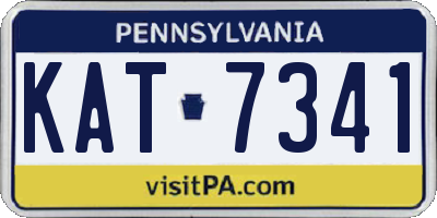 PA license plate KAT7341