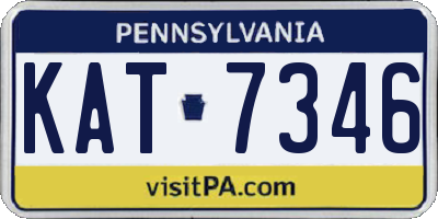 PA license plate KAT7346