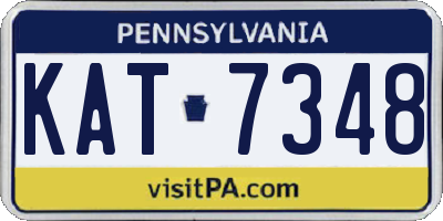 PA license plate KAT7348