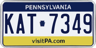 PA license plate KAT7349