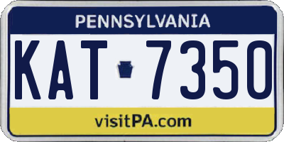 PA license plate KAT7350