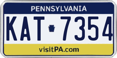 PA license plate KAT7354