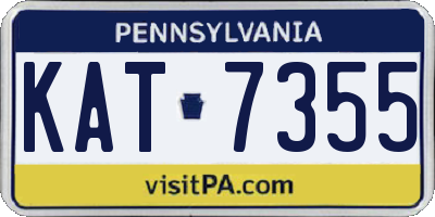 PA license plate KAT7355