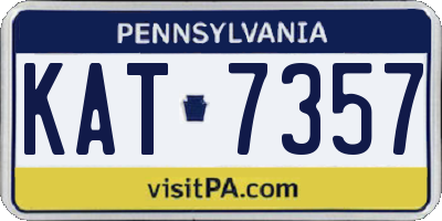 PA license plate KAT7357