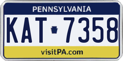 PA license plate KAT7358