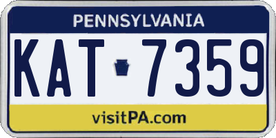 PA license plate KAT7359