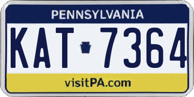 PA license plate KAT7364