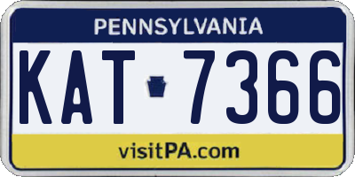 PA license plate KAT7366