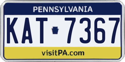 PA license plate KAT7367