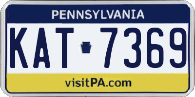 PA license plate KAT7369